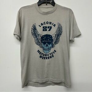 Vintage 1987 Laconia motorcycle weekend tee 🏍️💀